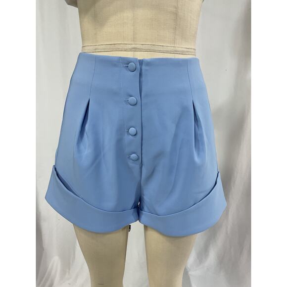 Camila Coelho 'Paulina' Blue Crepe Short Size M - Picture 2 of 5